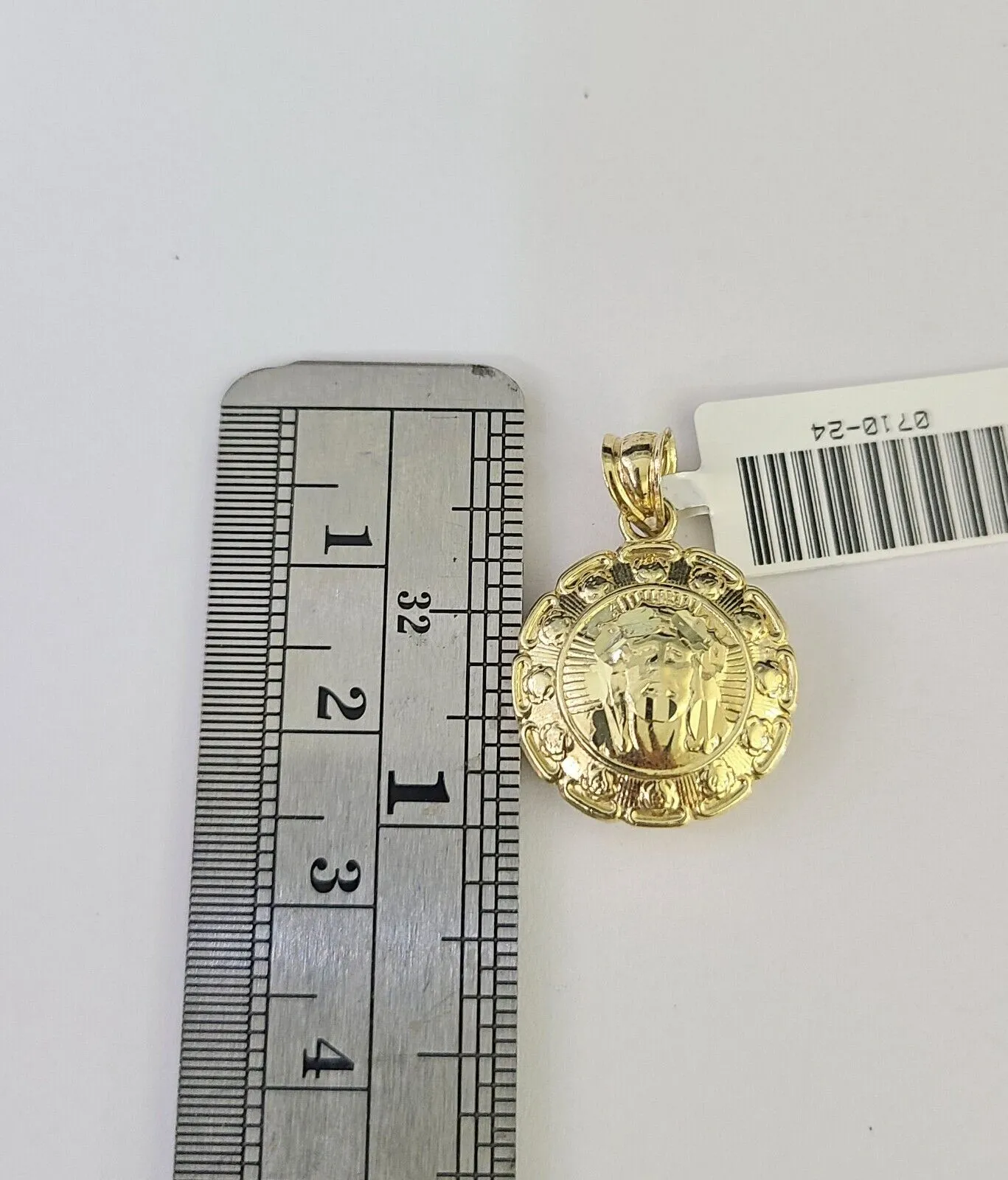 10K Gold Miami Cuban Chain Jesus Mary 18"-28" 3mm REAL Pendant Necklace SET