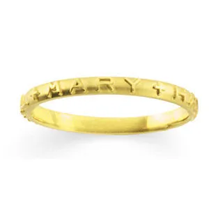 14k White Gold Prayer Ring, Size 12