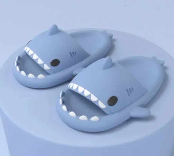 Adult Shark Cartoon Slippers, Indoor Outdoor Funny Slippers