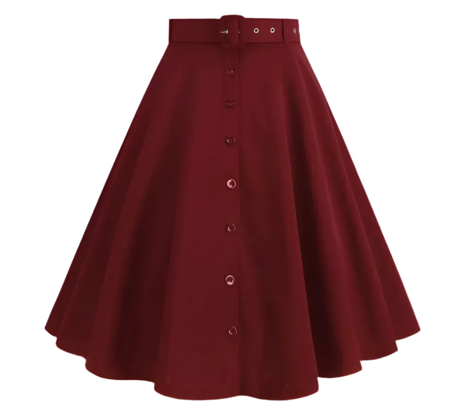 Années 60 Jupe Évasée Vintage Mary-jane