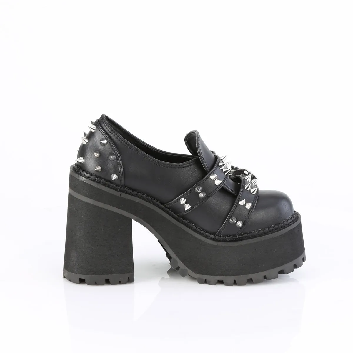 ASSAULT-38  Black Vegan Leather
