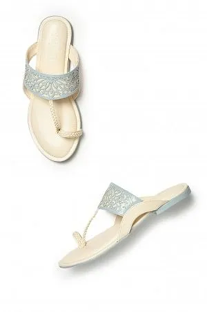 Aurelia Laser Cut Sky Blue Round Flat