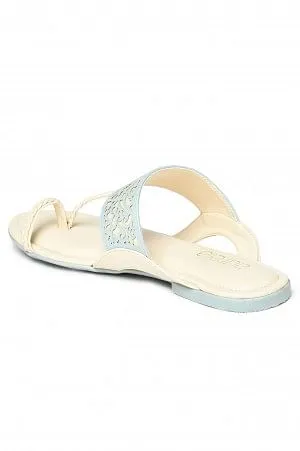 Aurelia Laser Cut Sky Blue Round Flat