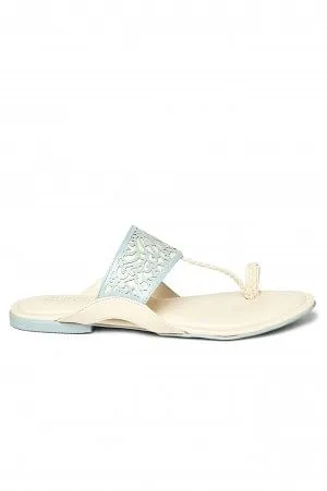Aurelia Laser Cut Sky Blue Round Flat