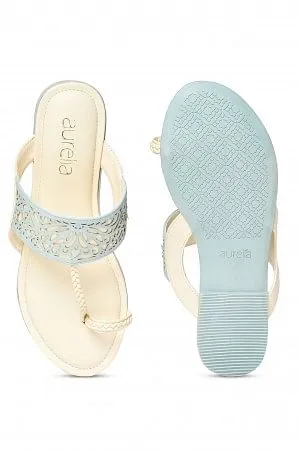 Aurelia Laser Cut Sky Blue Round Flat