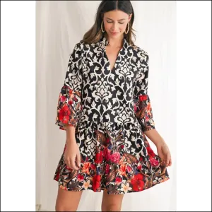 Black Abstract Tiered Mini Dress: Unleash your Inner Hot Mess 😈
