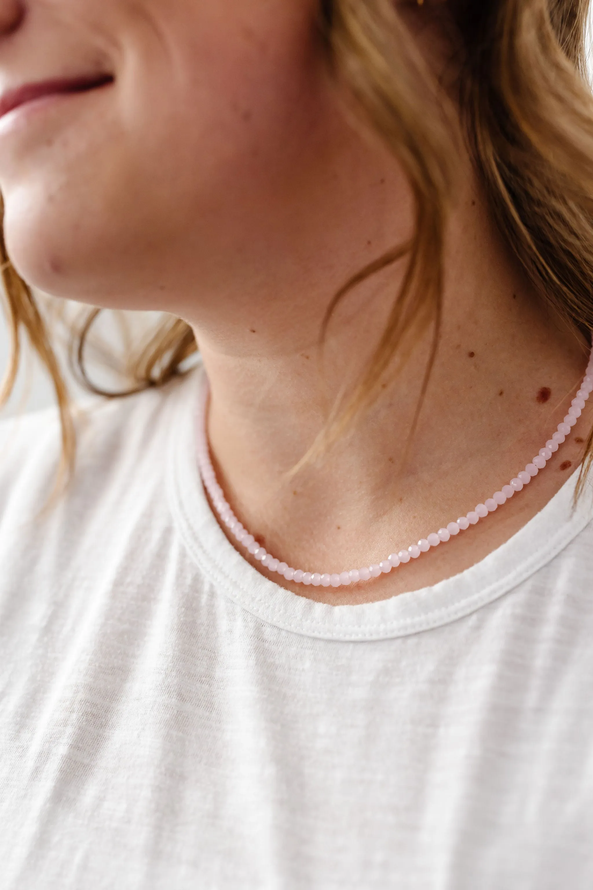 Blush Necklace (4MM Beads)