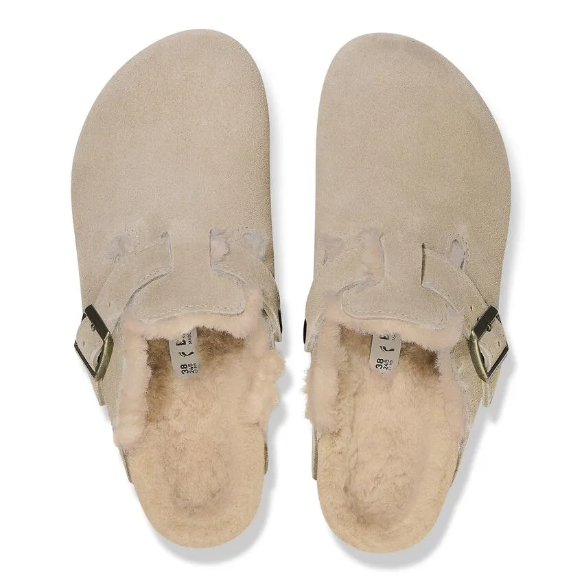 Boston - Taupe Shearling Suede||Boston - Suède Fourrure taupe