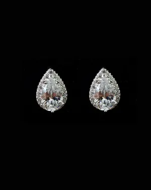 Bridal earrings - Mary crystal studs by Stephanie Browne