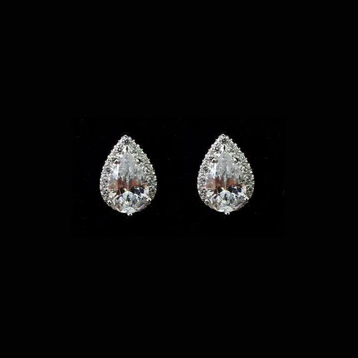 Bridal earrings - Mary crystal studs by Stephanie Browne