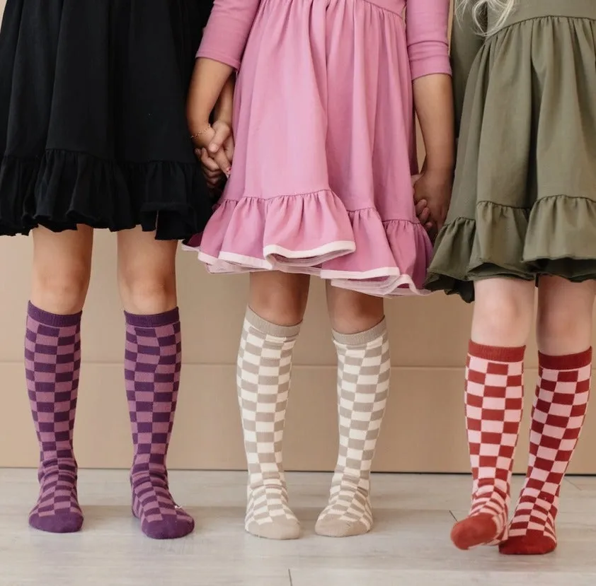 Chess Club Knee High Sock 3-Pack || Little Stocking Co