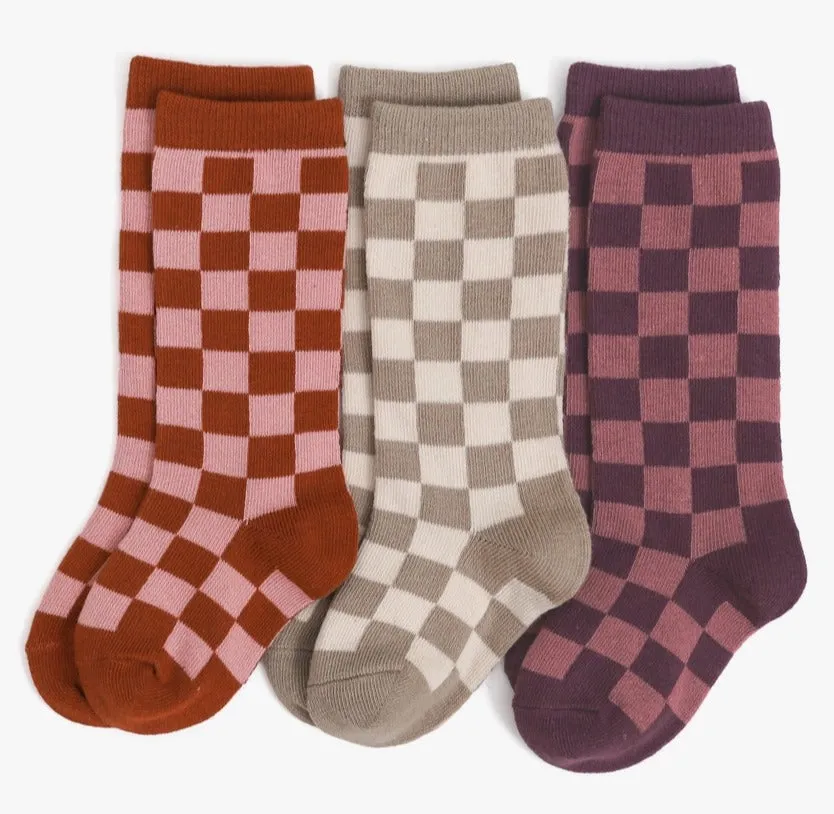 Chess Club Knee High Sock 3-Pack || Little Stocking Co