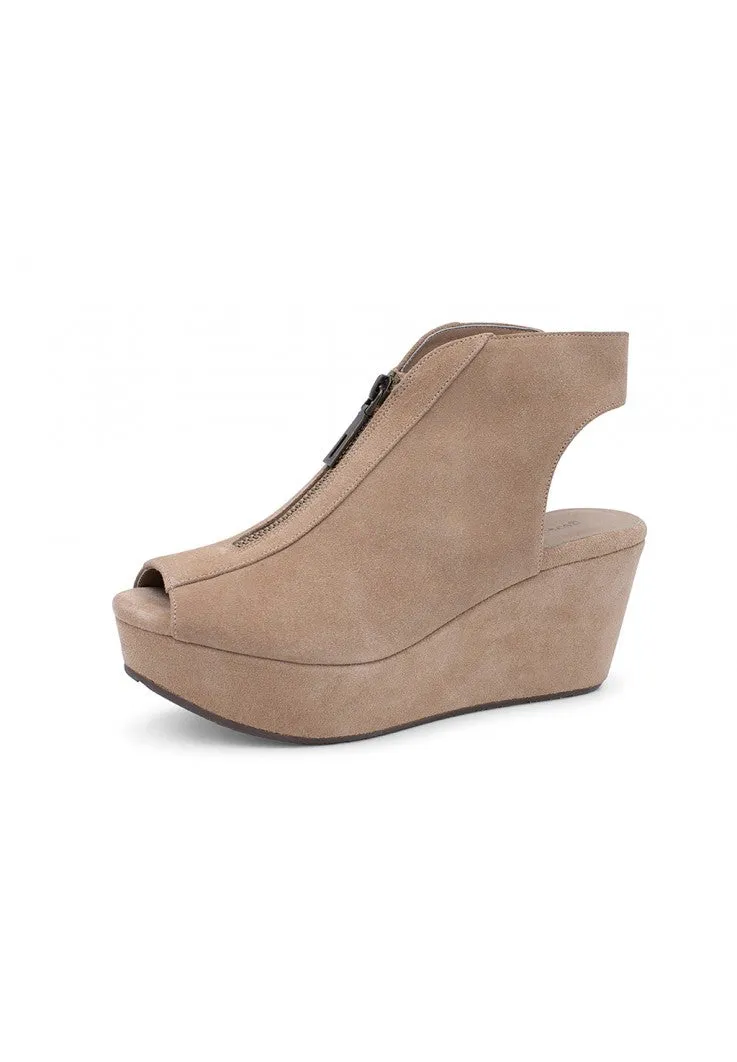 CHOCOLAT BLU Wanessa Tan Suede Ladies Dress Wedge