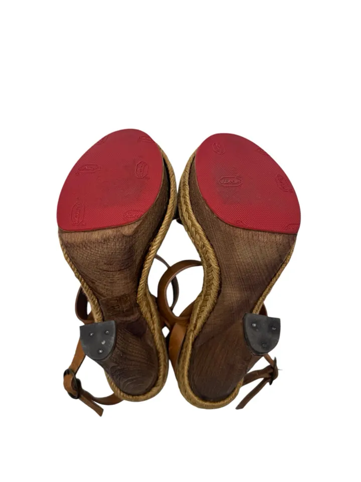 Christian Louboutin Brown Espadrille Pump Shoe Size 36 ~ US 6 Women's Shoes