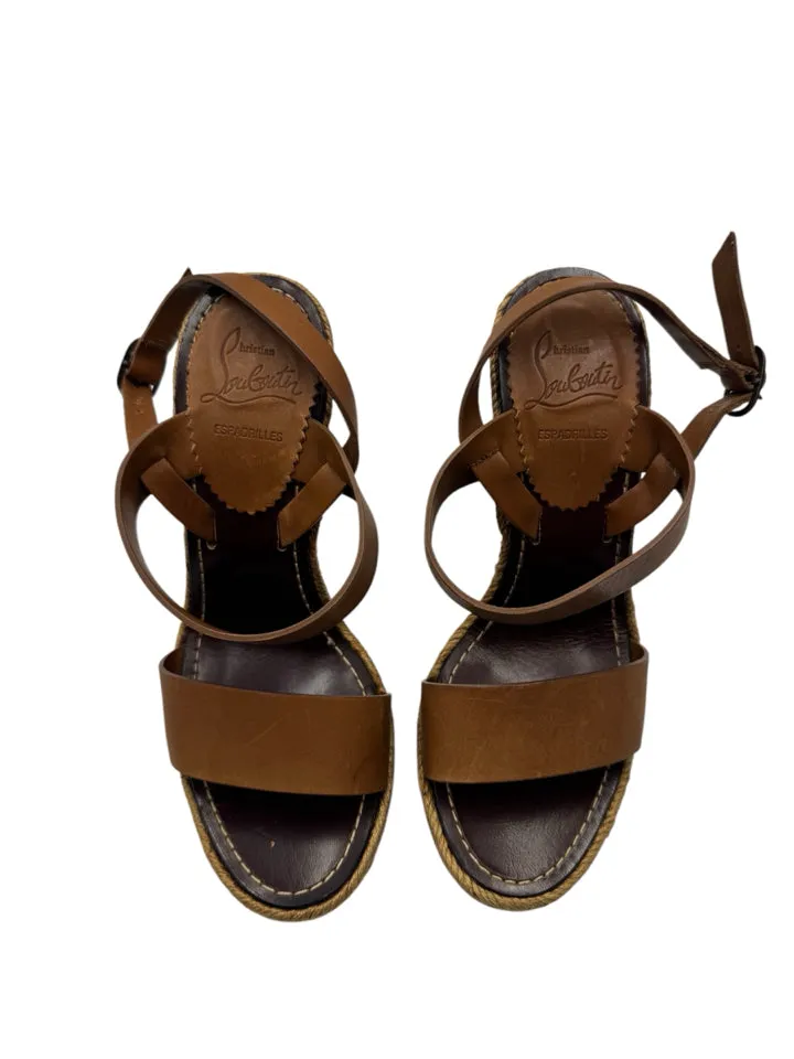 Christian Louboutin Brown Espadrille Pump Shoe Size 36 ~ US 6 Women's Shoes
