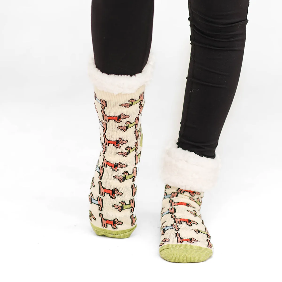 City Dog Champagne - Recycled Slipper Socks