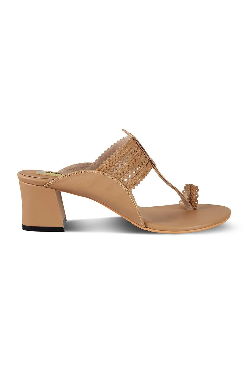 Classic K Block Heel Camel