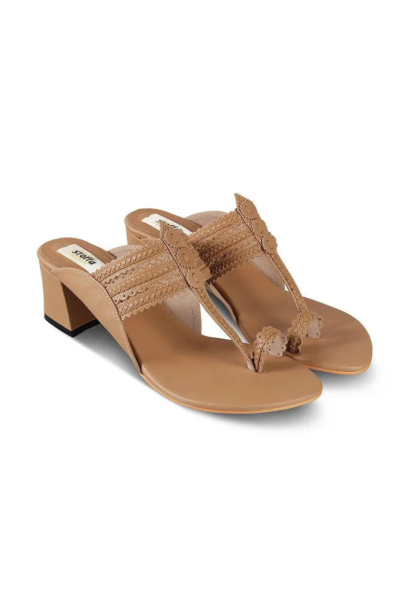 Classic K Block Heel Camel