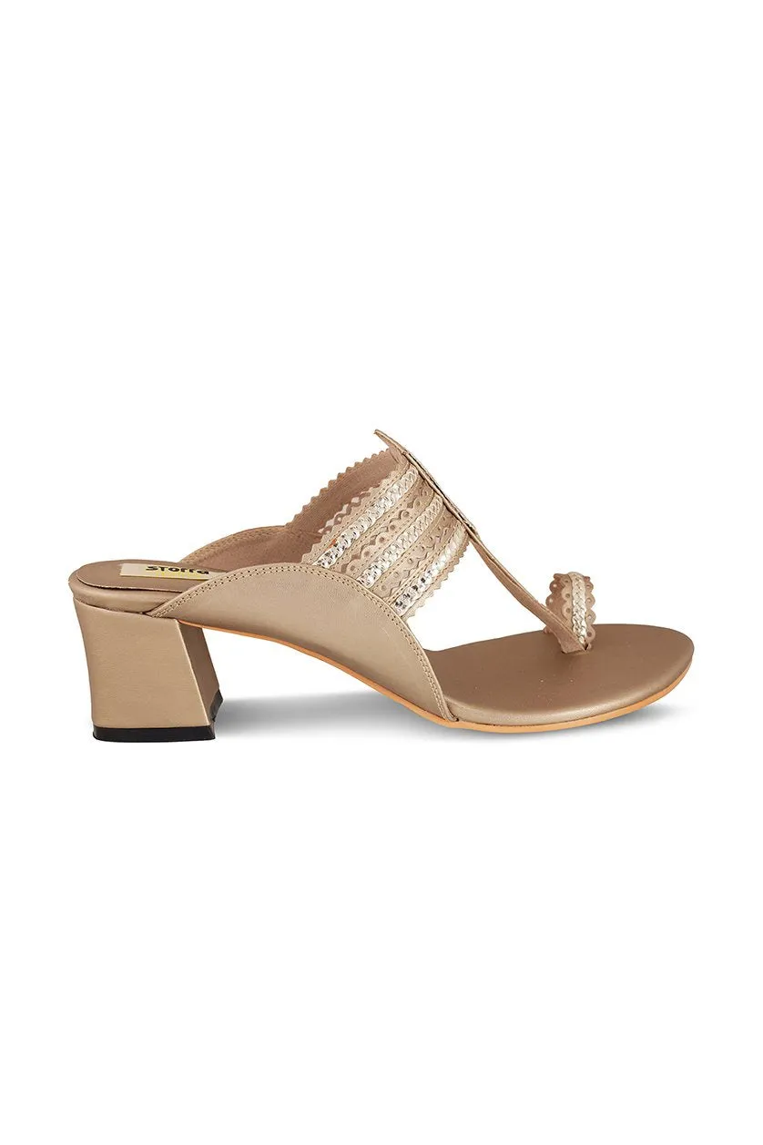 Classic K Block Heel Camel