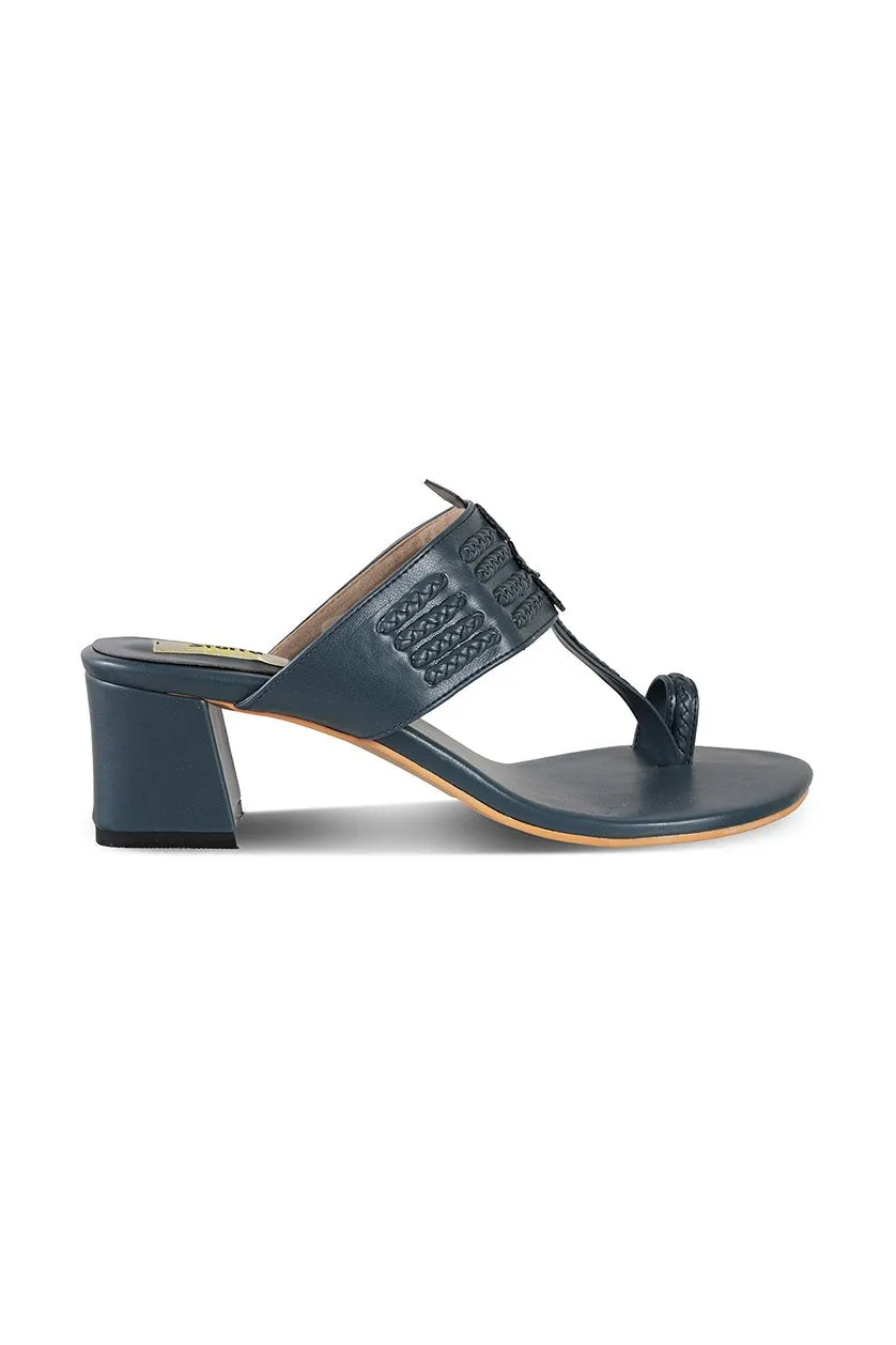 Classic K Block Heel Maroon