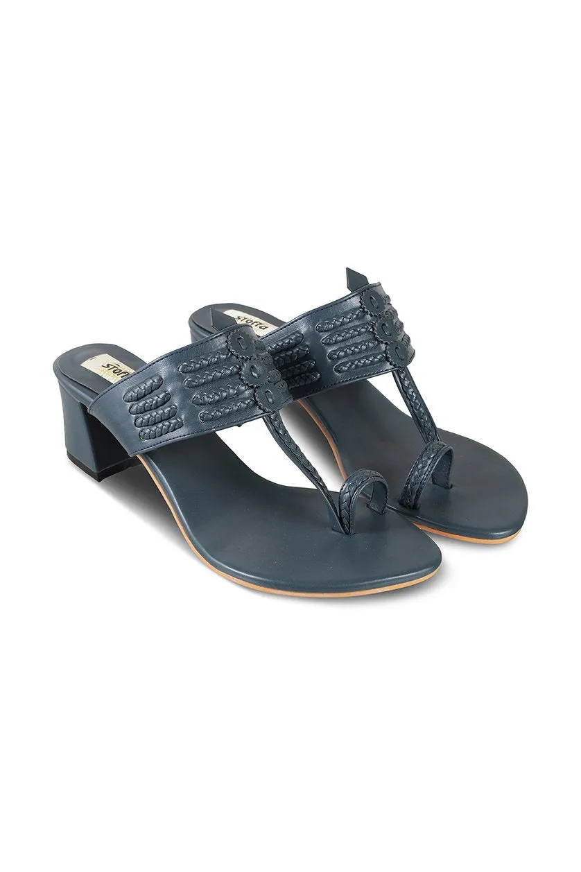 Classic K Block Heel Maroon