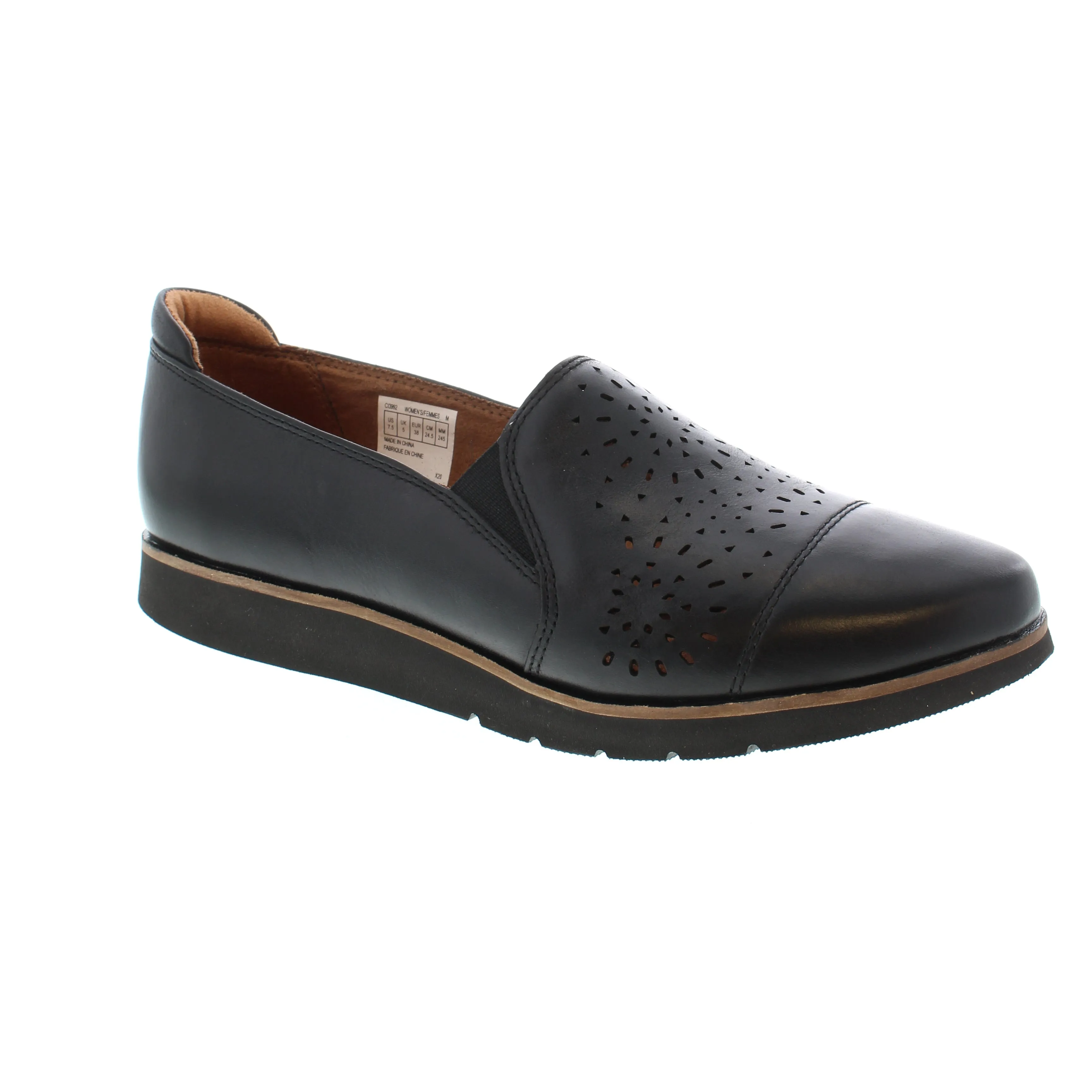 Cobb Hill Laci Gore Slip-On - Black Leather