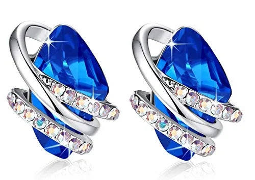 Crystal Sapphire Blue Birthstone Earring