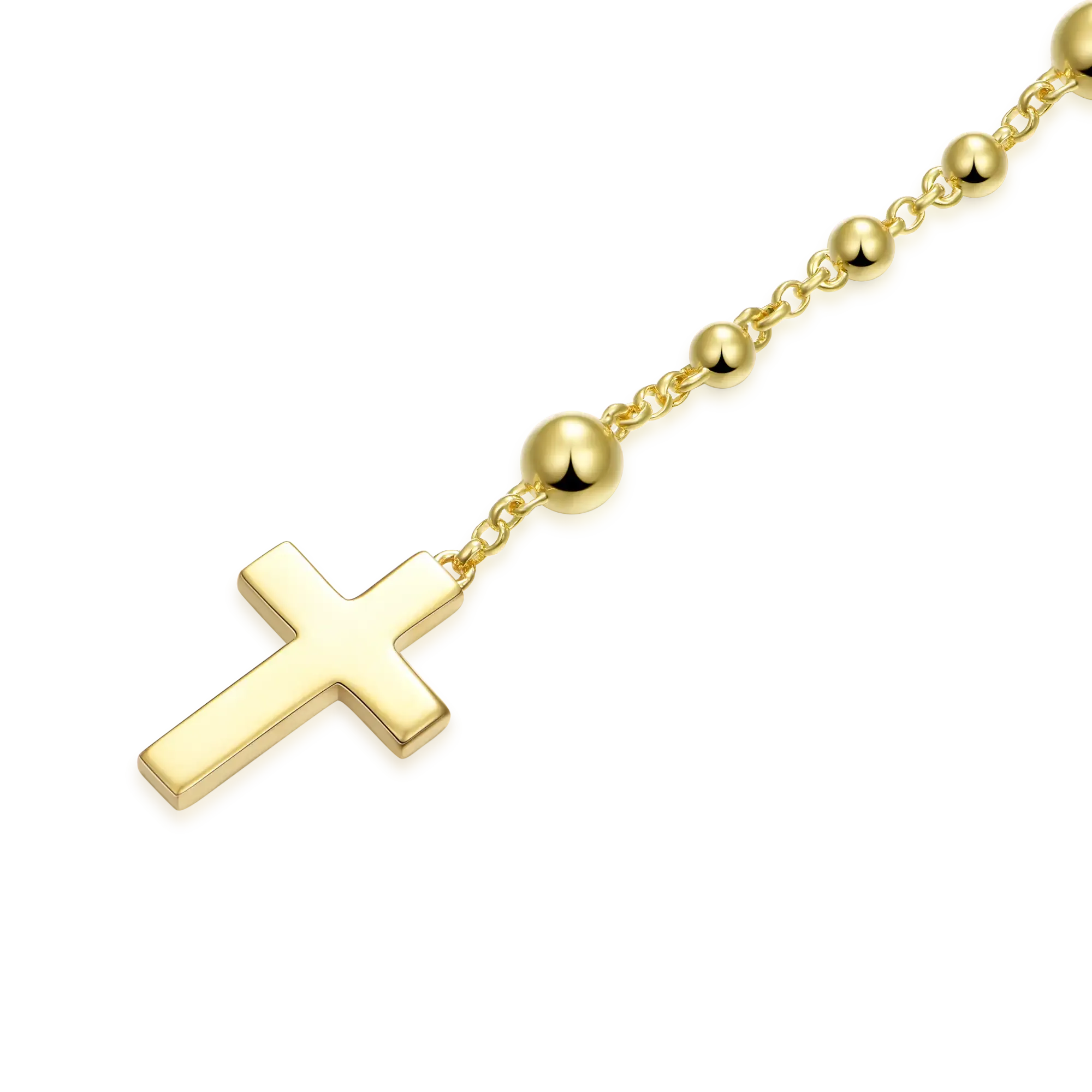 Custom Adjustable 14k Gold Virgin Mary Rosary Necklace