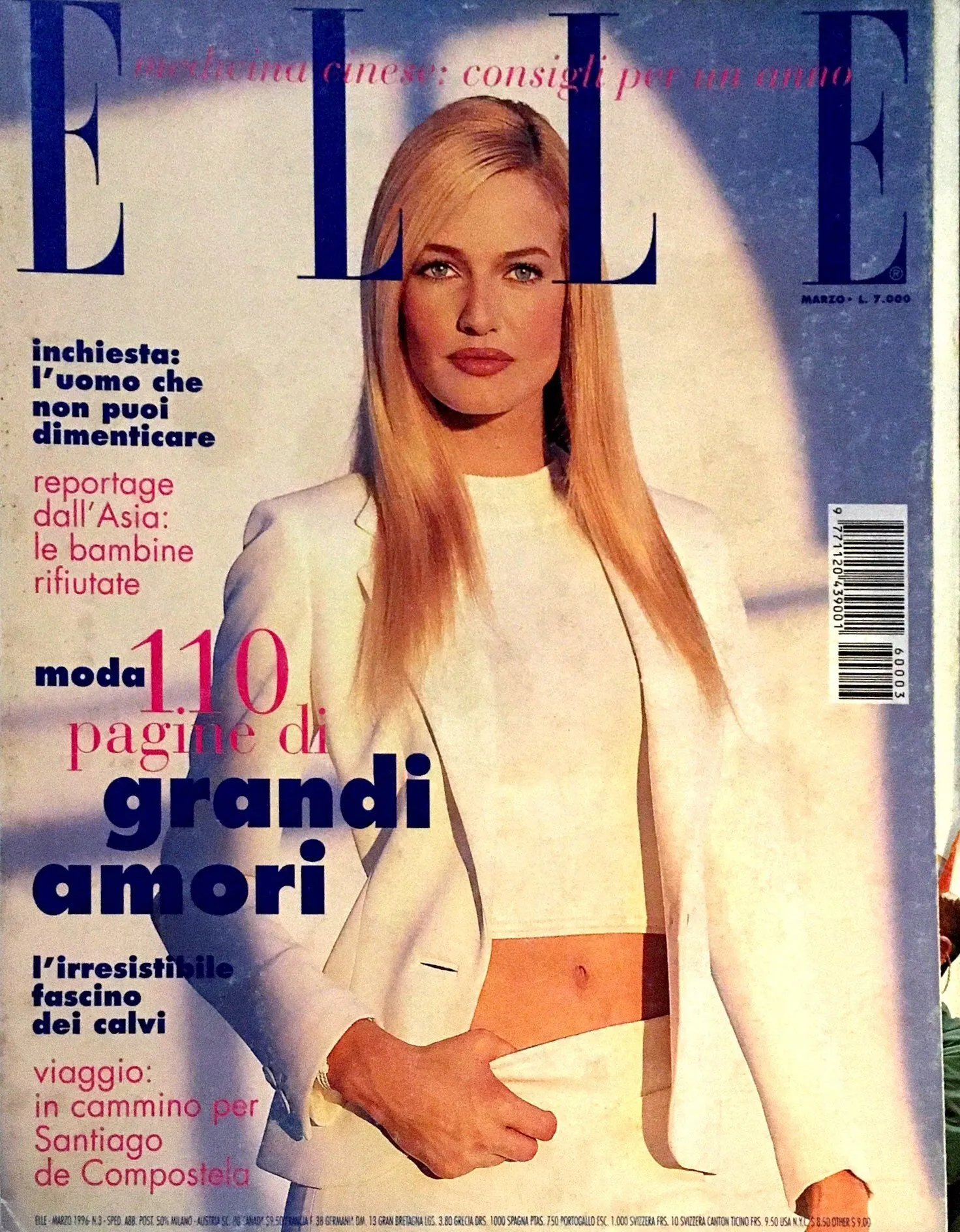 ELLE Magazine Italia March 1996 KAREN MULDER Valeria Mazza SUSAN HOLMES Kati Tastet