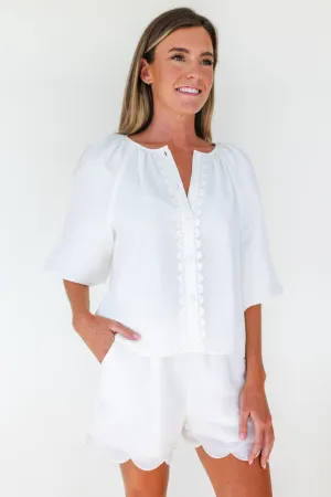 Emma Top in Star White by Mary George
