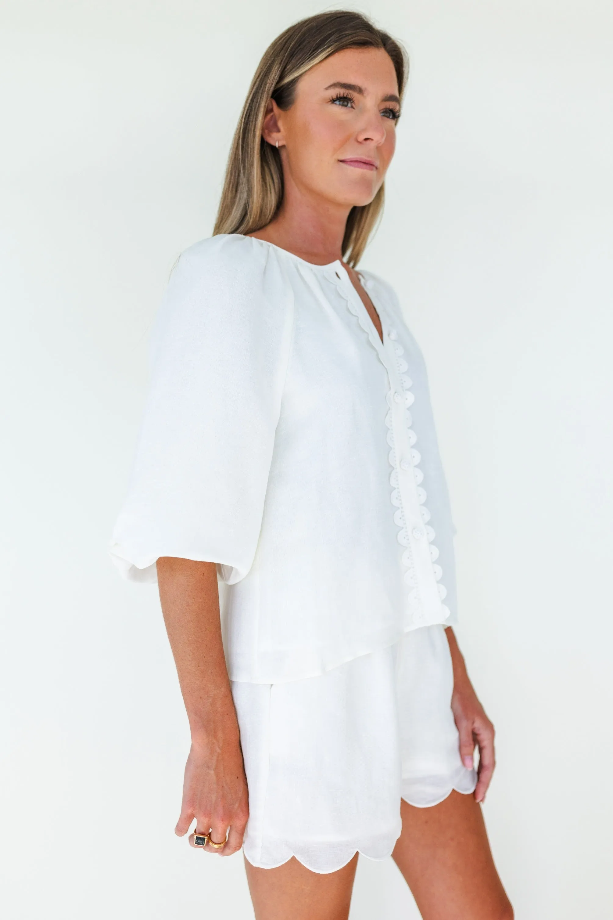 Emma Top in Star White by Mary George