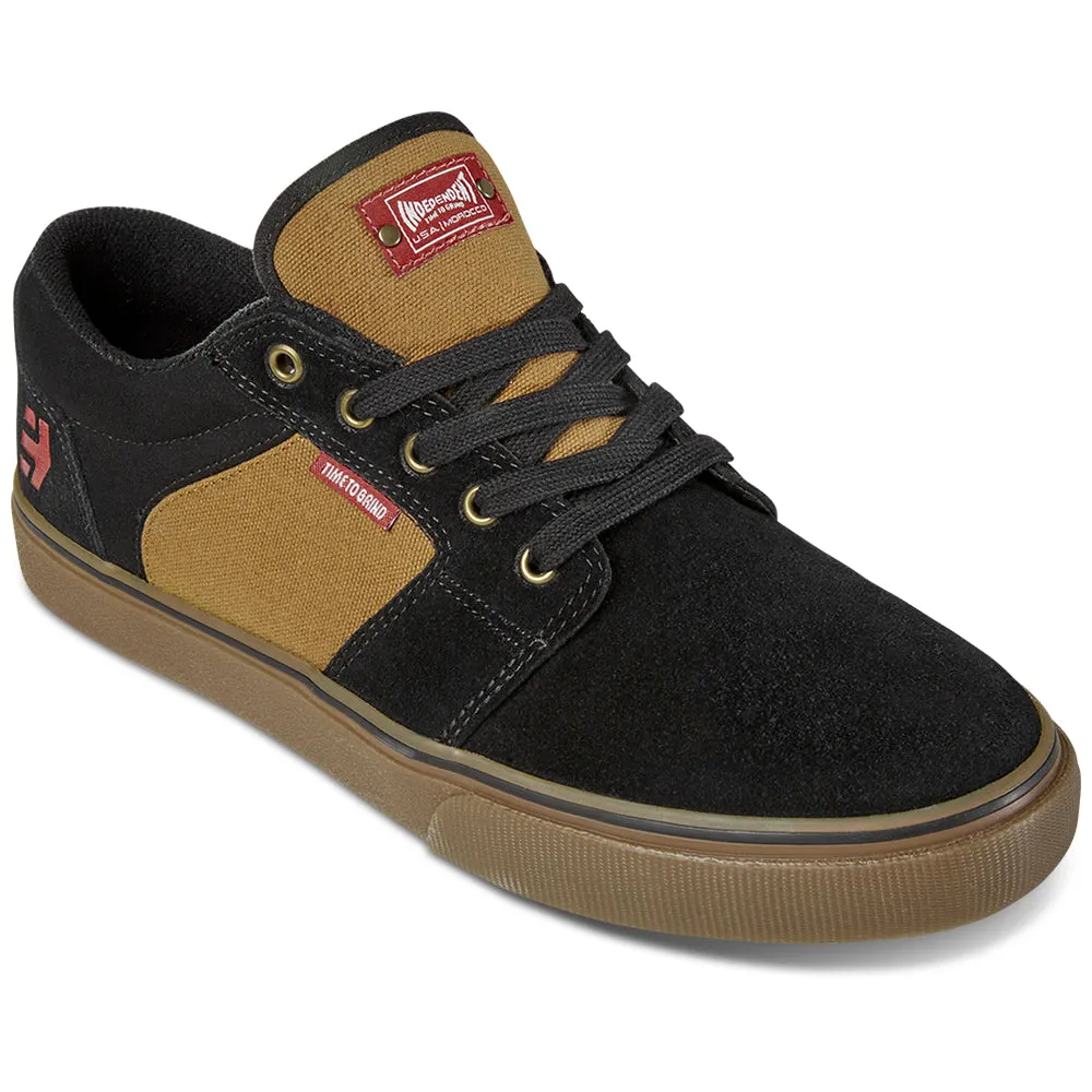 ETNIES BARGE LS X INDY [BLACK/BROWN] SHOES