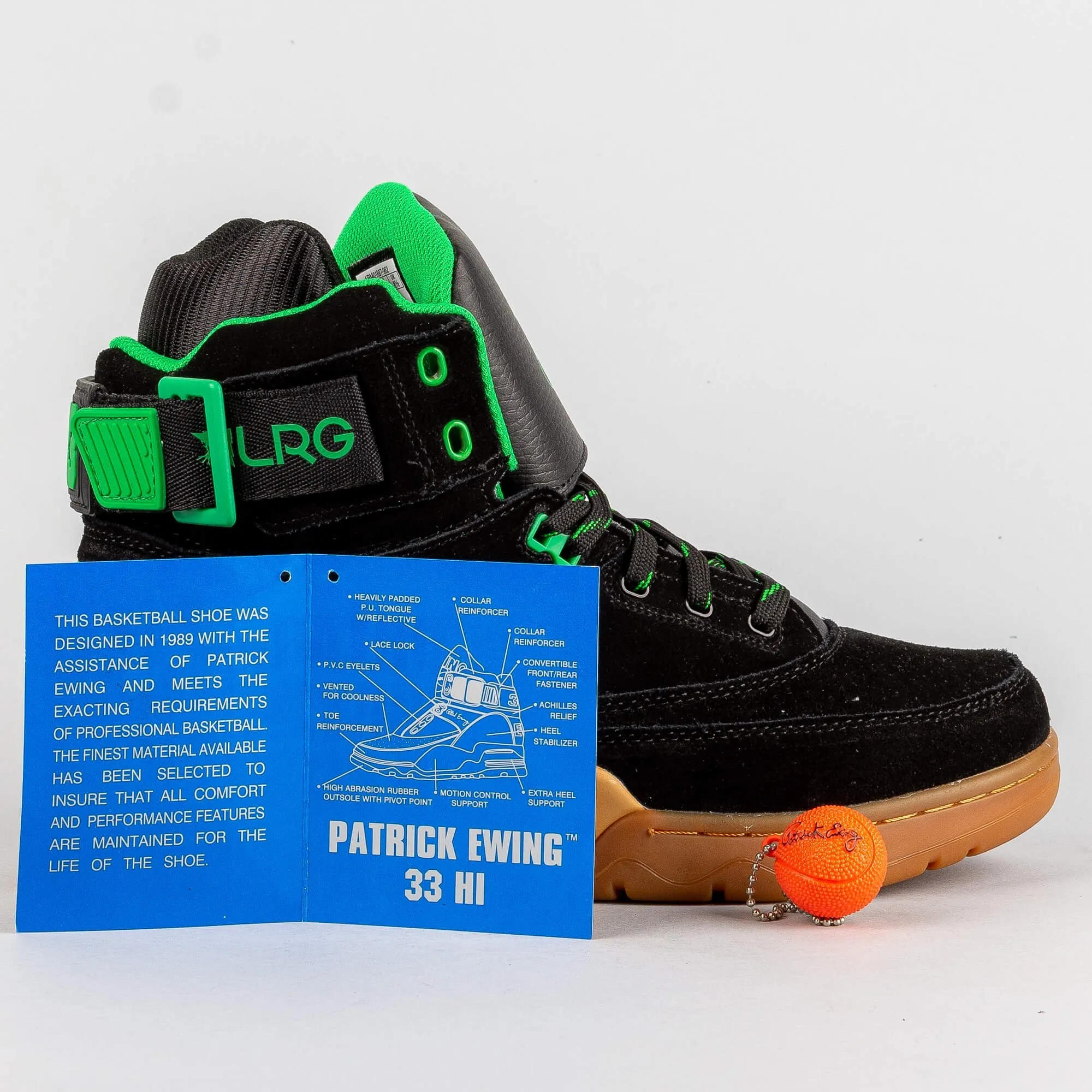 Ewing 33 Hi X Lrg Suede Black/Green/Gum