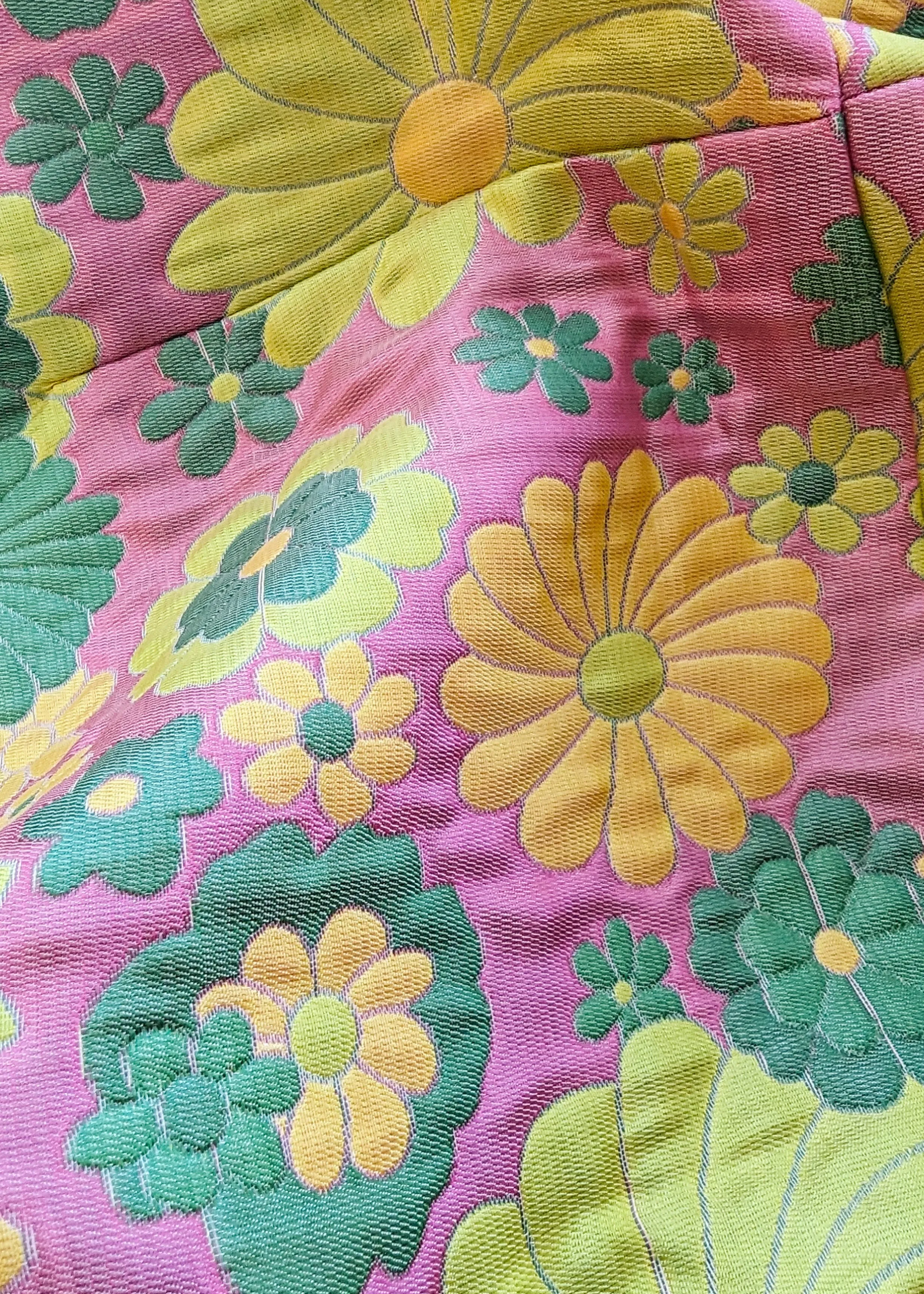 Flower Power Jacquard Mini Dress