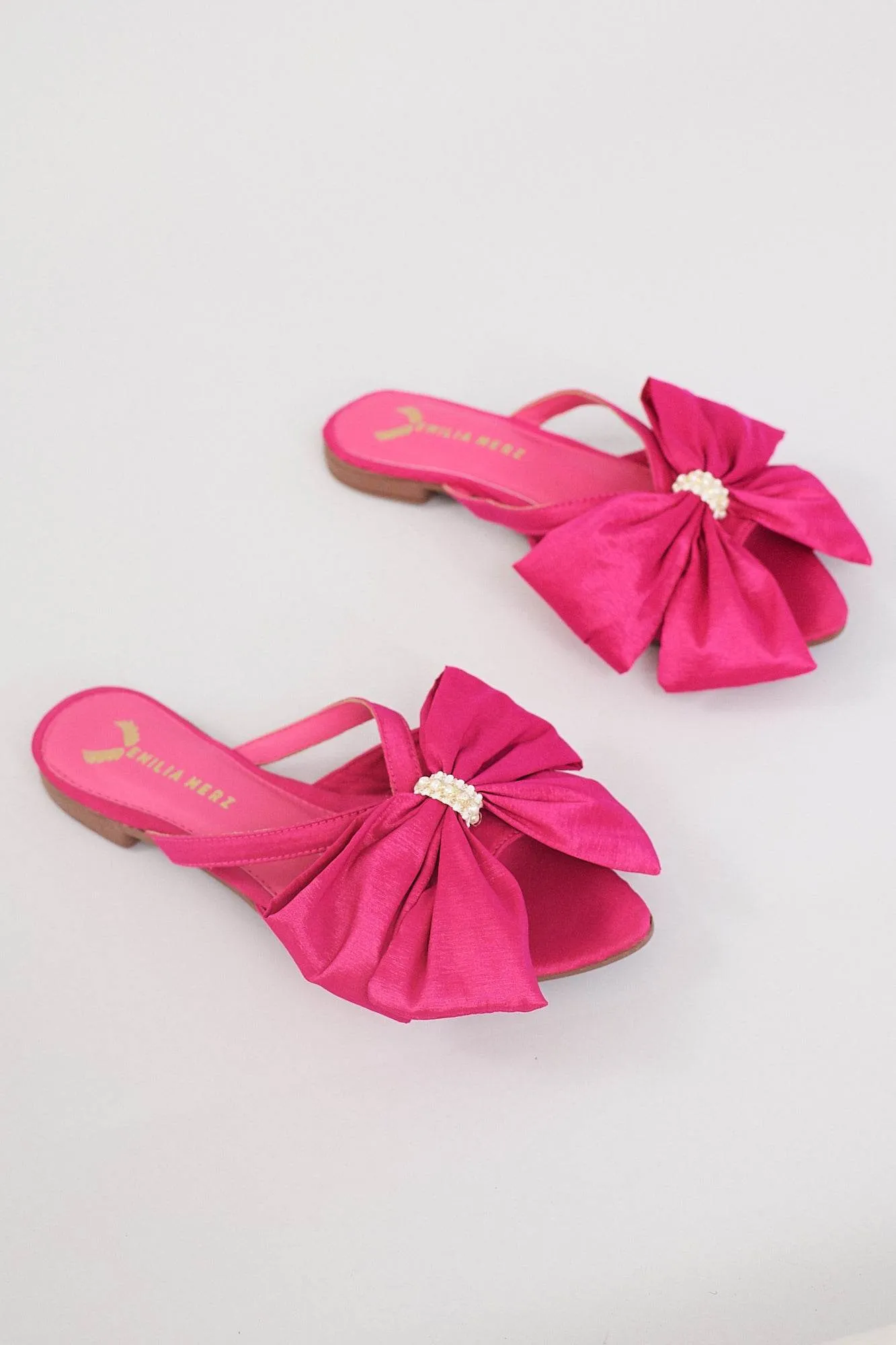 France Flats With Bow - Pink