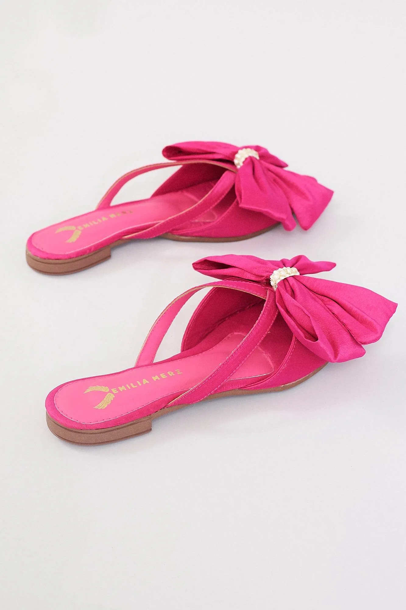 France Flats With Bow - Pink
