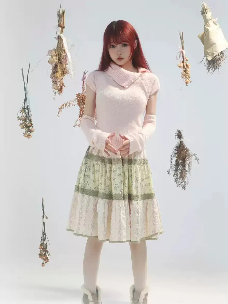 Frosty Blossom Knit Set