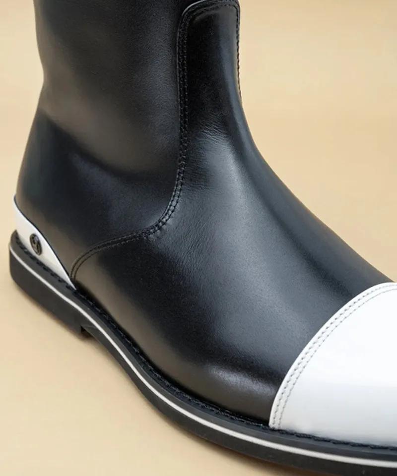 GFJ Golf Women's Kipskin Knee Boots - Black