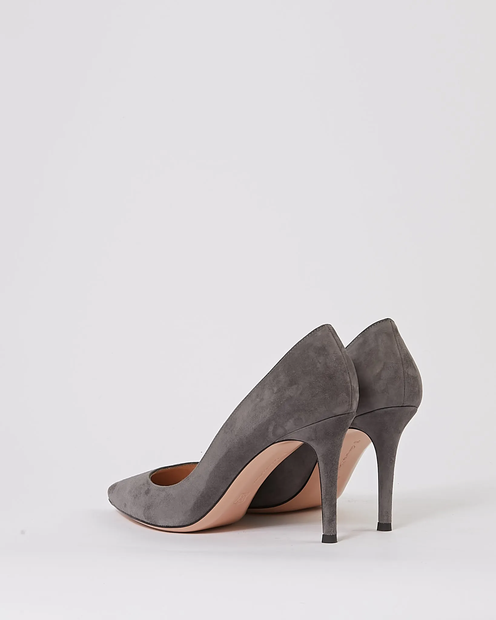 Gianvitto Rossi Grey Suede Point Toe Pumps - 38