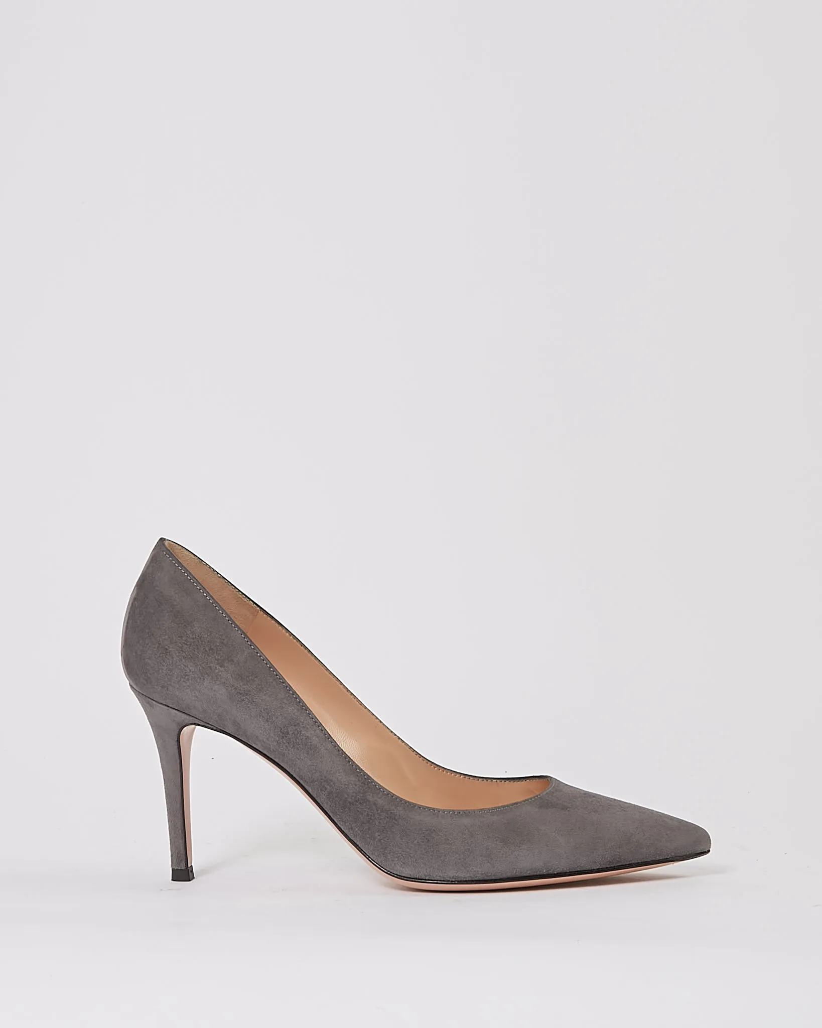 Gianvitto Rossi Grey Suede Point Toe Pumps - 38