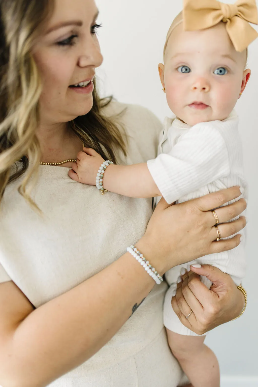 Glacier Mom   Mini Bracelet Set (6MM Beads)
