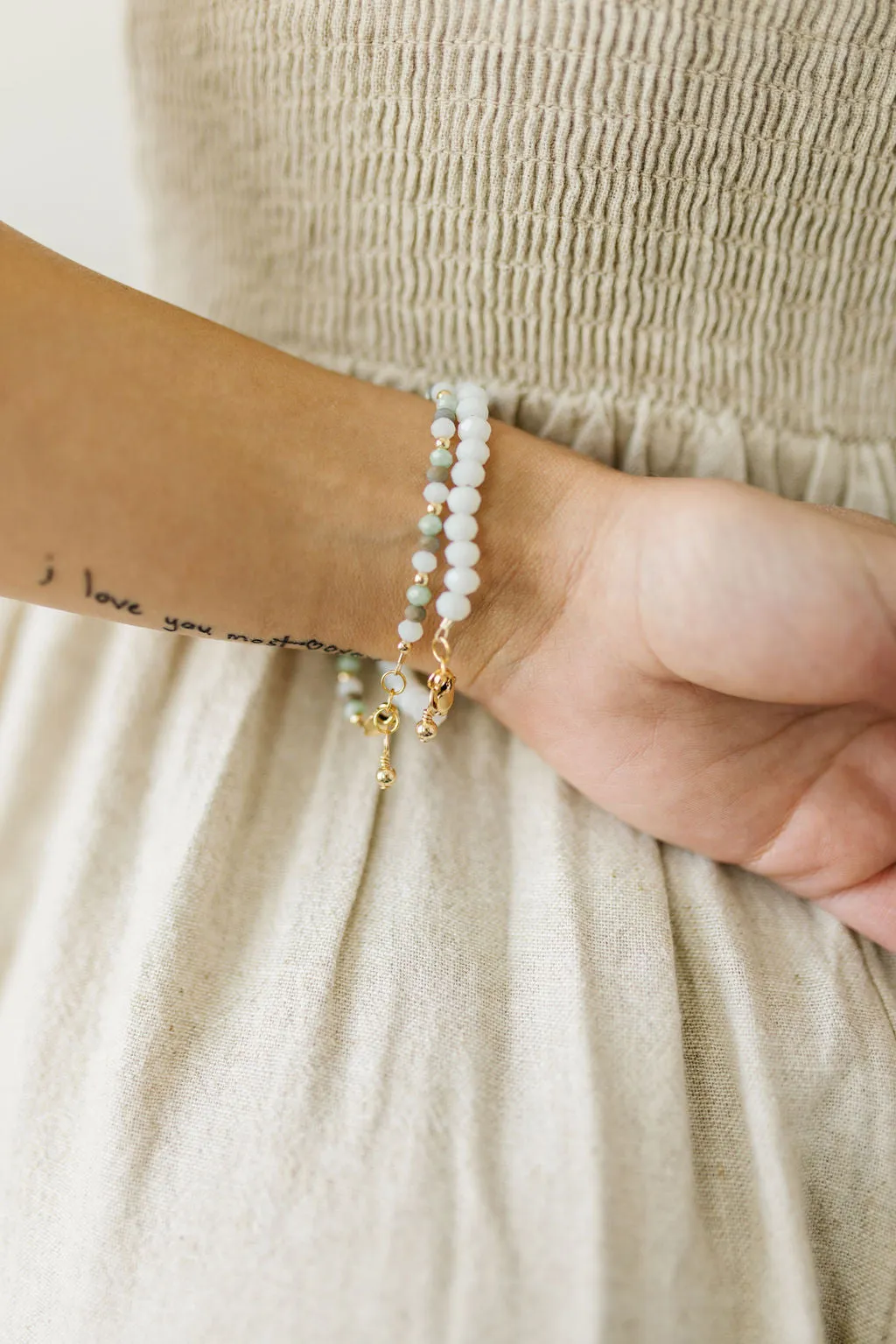 Glacier Mom   Mini Bracelet Set (6MM Beads)