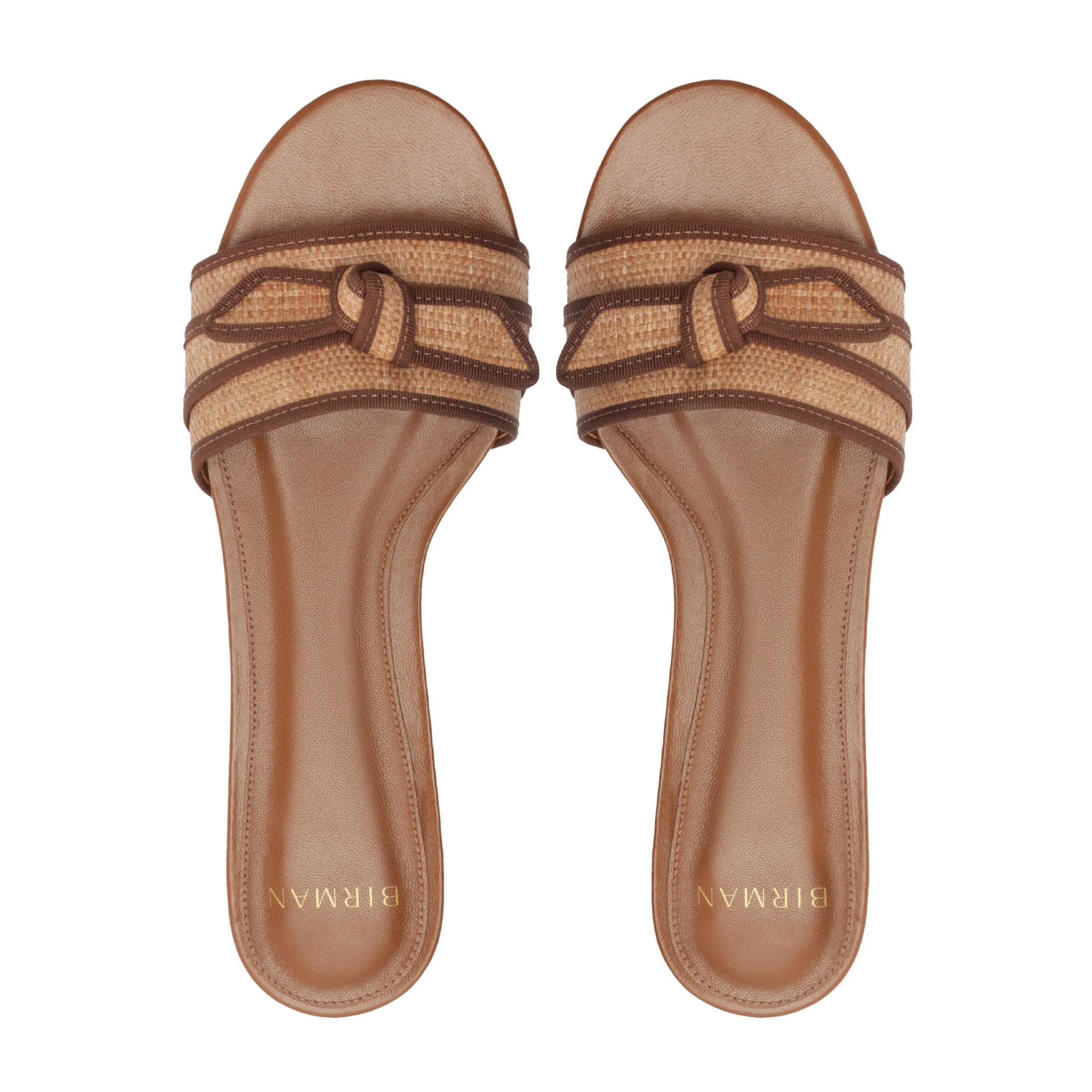 Grosgrain Raffia Flat