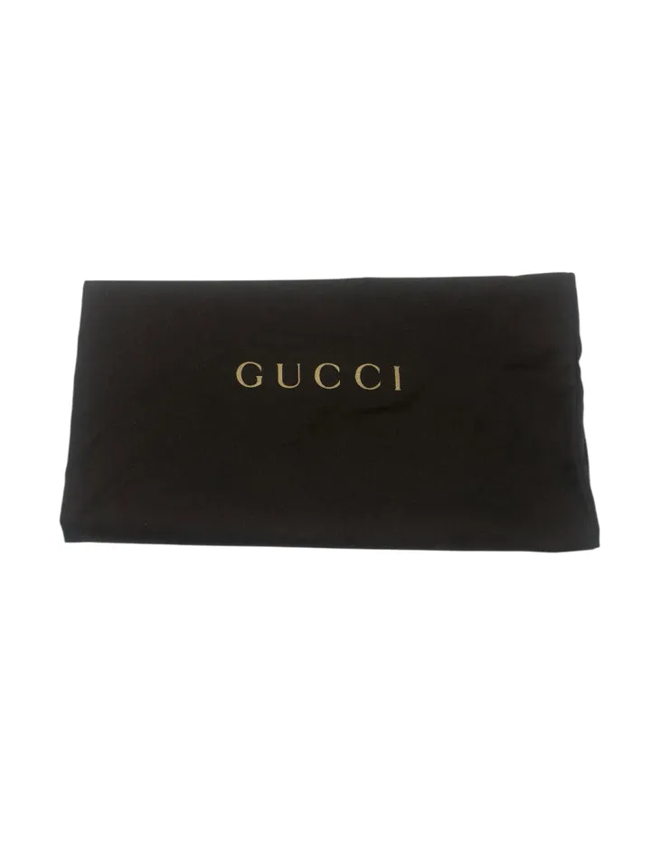Gucci Maxime Crystal Icon Peep Toe Heeled Mule Women's 38.5 = US 8.5