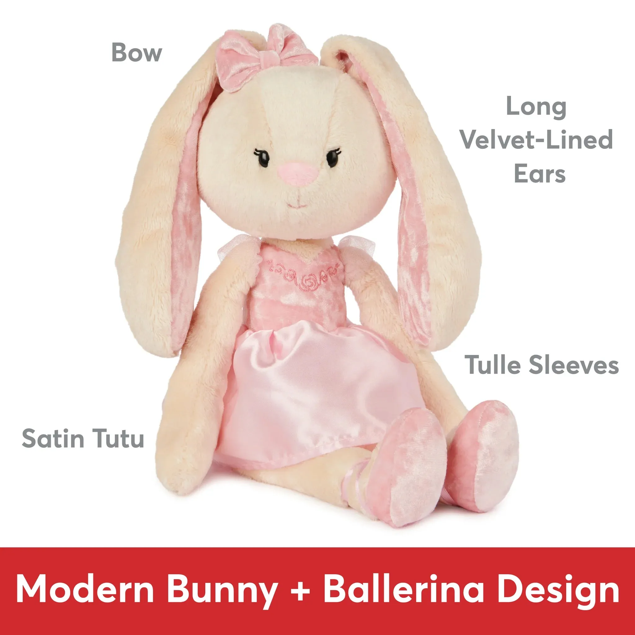 Gund Curtsy The Ballerina Bunny Take-a-Long Friend