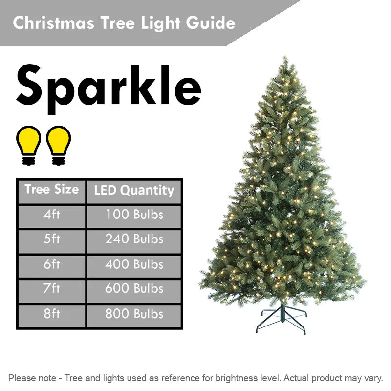 Homcom 3FT White Light Artificial Christmas Tree with 90 LEDs Star Topper Tri-Base Full Bodied Seasonal Decoration