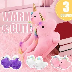 Indoor Warm Lovely Unicorn Slippers