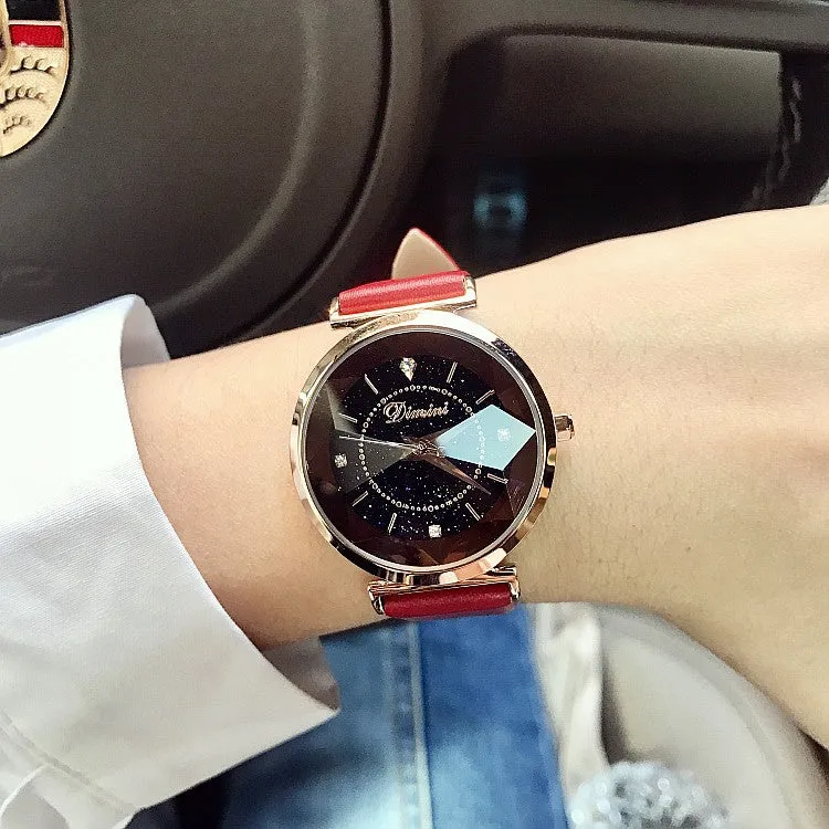 Irregular Mirror Rhinestone Women's Watch