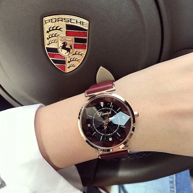 Irregular Mirror Rhinestone Women's Watch