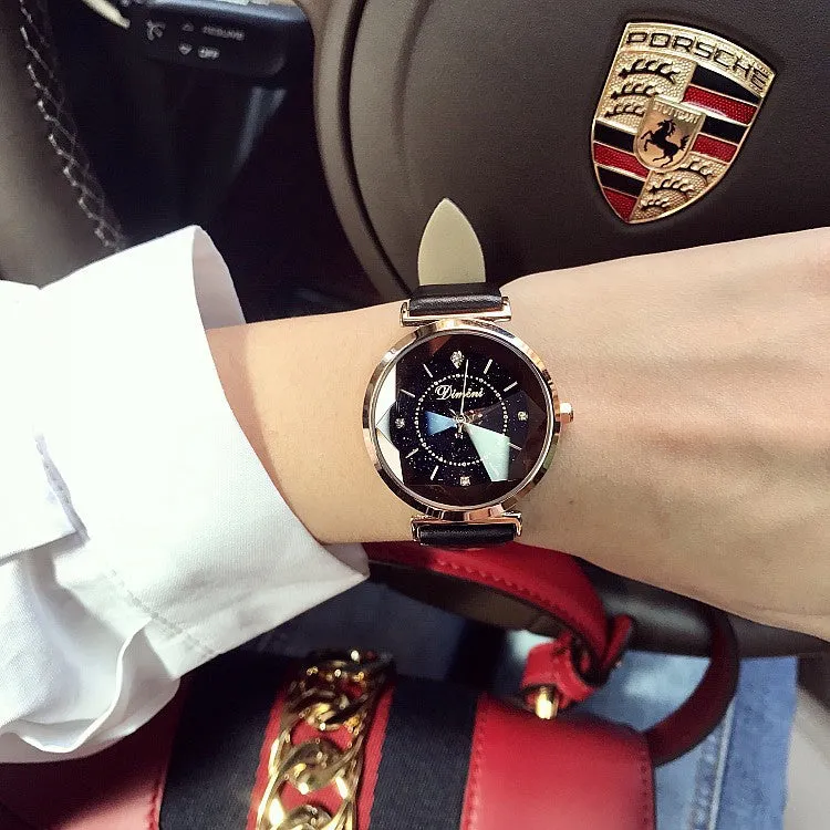 Irregular Mirror Rhinestone Women's Watch